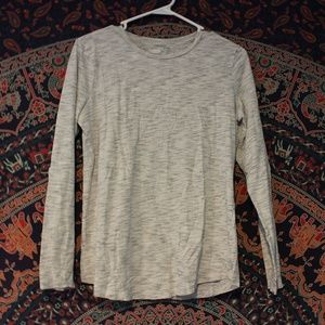 Super Comfy Grey and White Long Sleeve Top